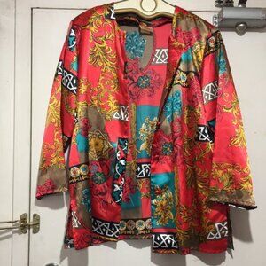 VINTAGE FENDY FASHIONS FLORAL PRINT JACKETS SIZE XL